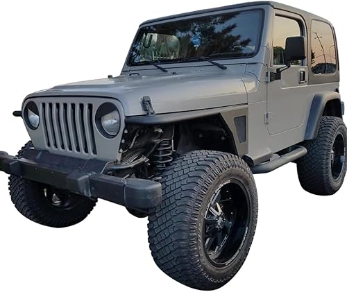 Miniatura 2 de u-Box TJ Guardabarros delantero Flare Mud Guard Textura Acero para Jeep Wrangler TJ & TJ Unlimited 1997-2006