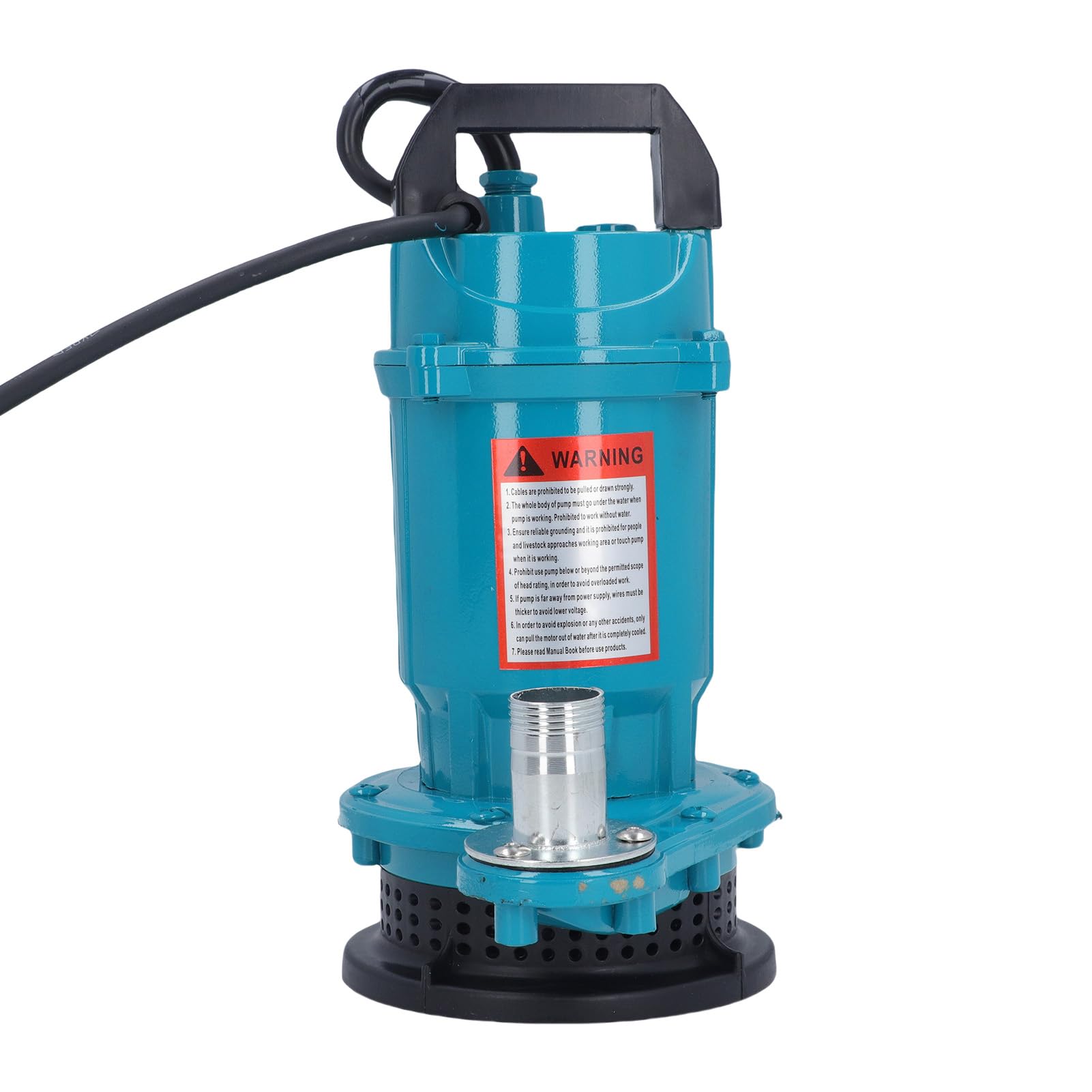 Jiawu Pompa Immersibile Portatile Resistenza della Pompa Dell'acqua Elettrica 450 W con Involucro in Alluminio a Testa 10 M Adatto per Stagni Giardino Drenante delle Inondazioni (Plug 220v)