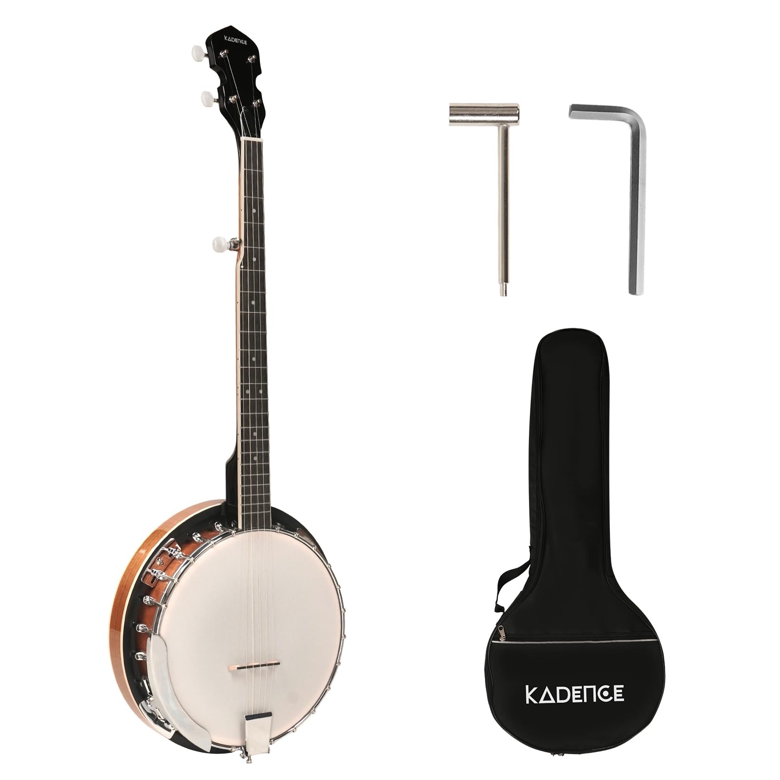 Kadence Banjo 38 String Full Size Banjos Set Mahogany