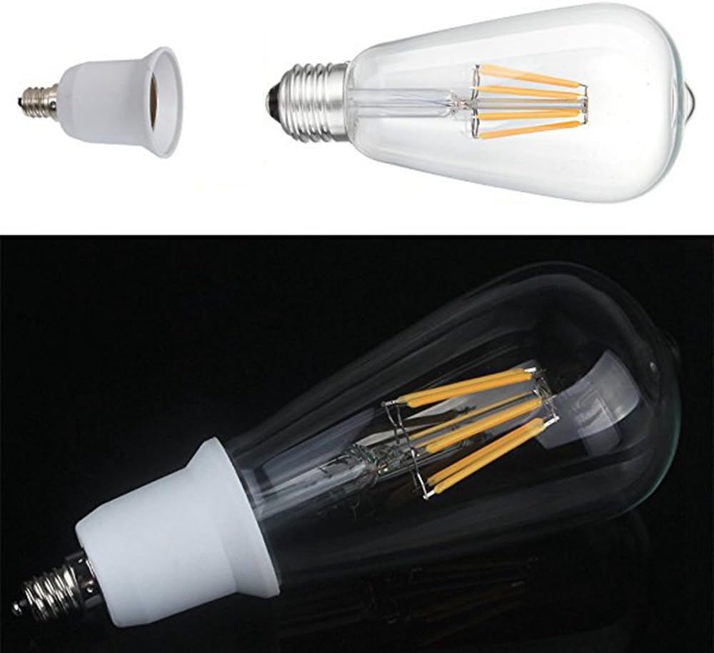 12 Pack E12 to E27 / E26 Adapter E12 Chandelier Socket to E27 / E26 Medium Socket Converter