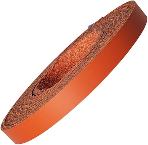 Pitka Leather - Tiras de cuero color naranja de 38 pulgadas de ancho hasta 96 pulgadas de largo, 6-7 onzas (0.094-0.110in), correas de cuero Latigo