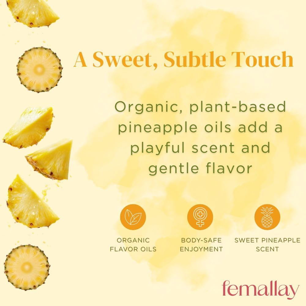 Femallay Organic Vaginal Melts – Pineapple – Moisturizes and Refreshes – 14 Count + Applicator