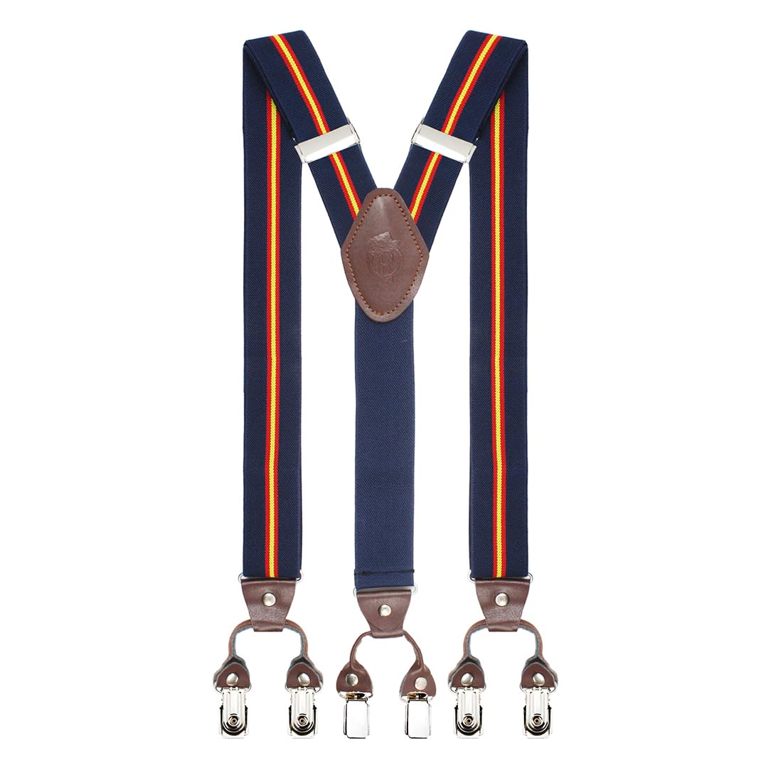 peluche Striped Reflex 3 Clips Suspender for Men (3.5cm width)-picture-26