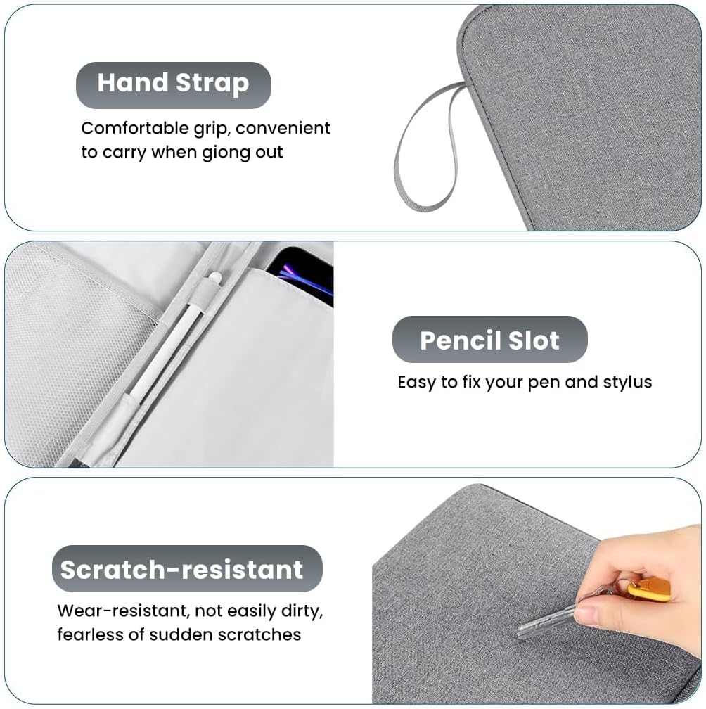 حافظة تابلت 12.9 إنش مقاومة للماء مع مقبض وسحاب –...