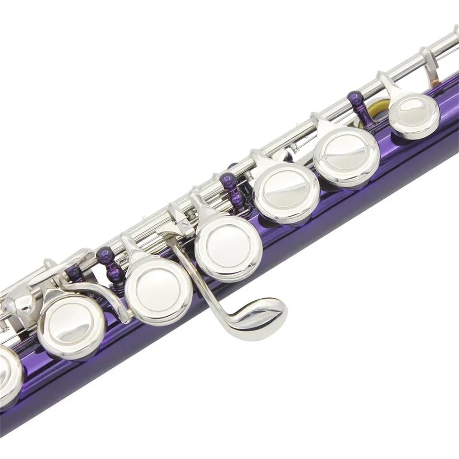 Flûte Performance Professionnelle Flûte À Ton C À 16 Trous Avec Clé E Instrument À Vent Professionnel Violet Clé Fermée Kit De Flûte À Tube En Cupronickel