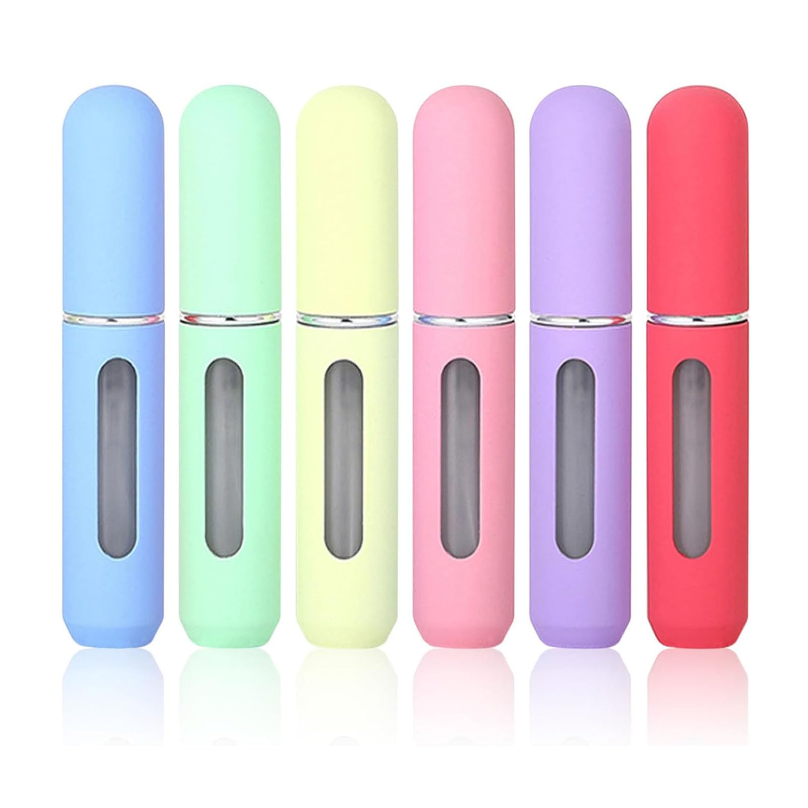 YHOME Travel Perfume Refill Bottle 6PCS 5ml Mini Perfume Atomizer Bottle Spray Perfume Bottles Empty Candy Color Spray Bottle Travel Perfume Container for Aftershave Holiday and Night Out