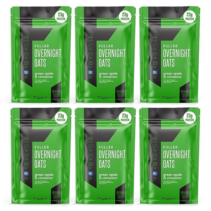 Apple Overnight Oats 12 Serves in 6 Large Packs of a