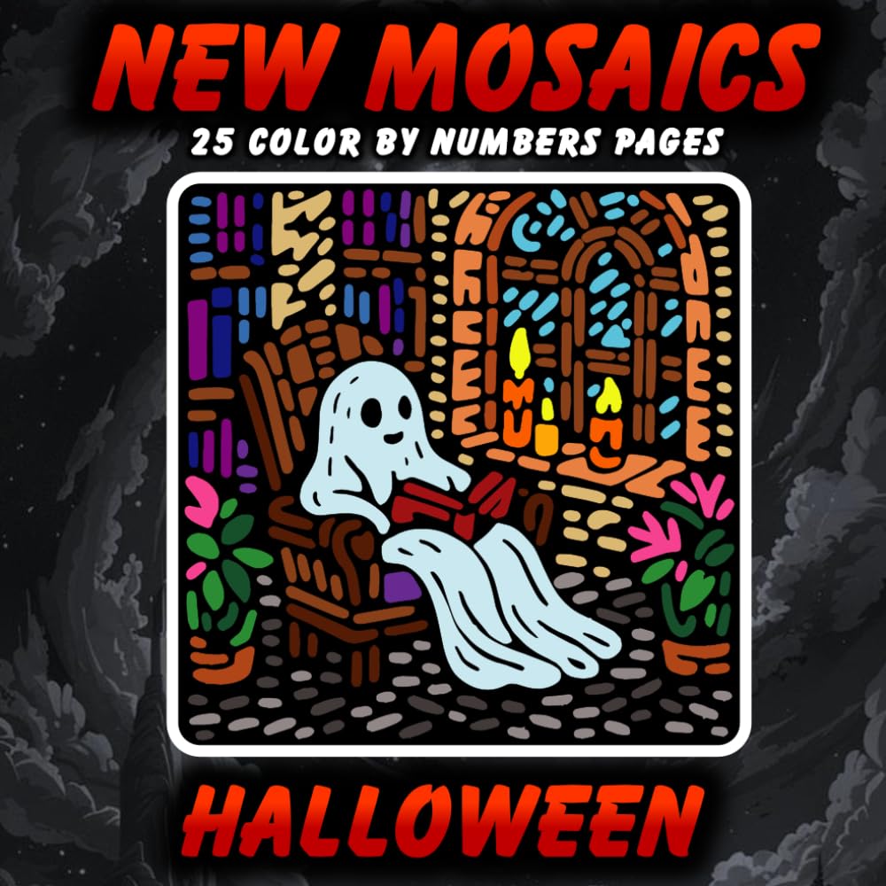 New Mosaics Coloring Book: Halloween
