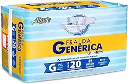 Fralda Geriátrica Genérica - Absorv, Economica - Tamanho G, 20 Unidades