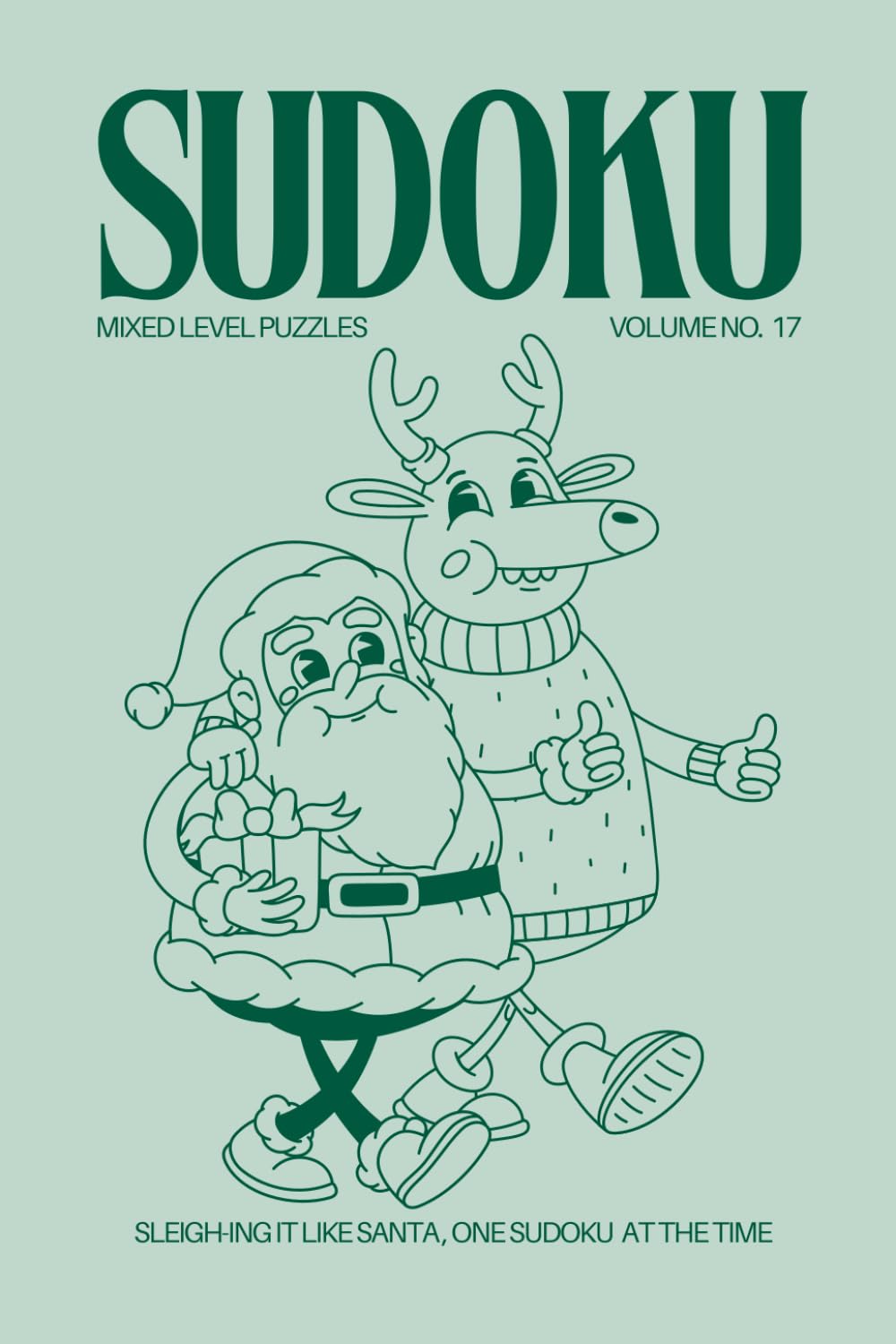 Sudoku Christmas Edition: 200 Mixed Level Sudoku Puzzles - Pocket Size Perfect Christmas Stocking Stuffer for Adults