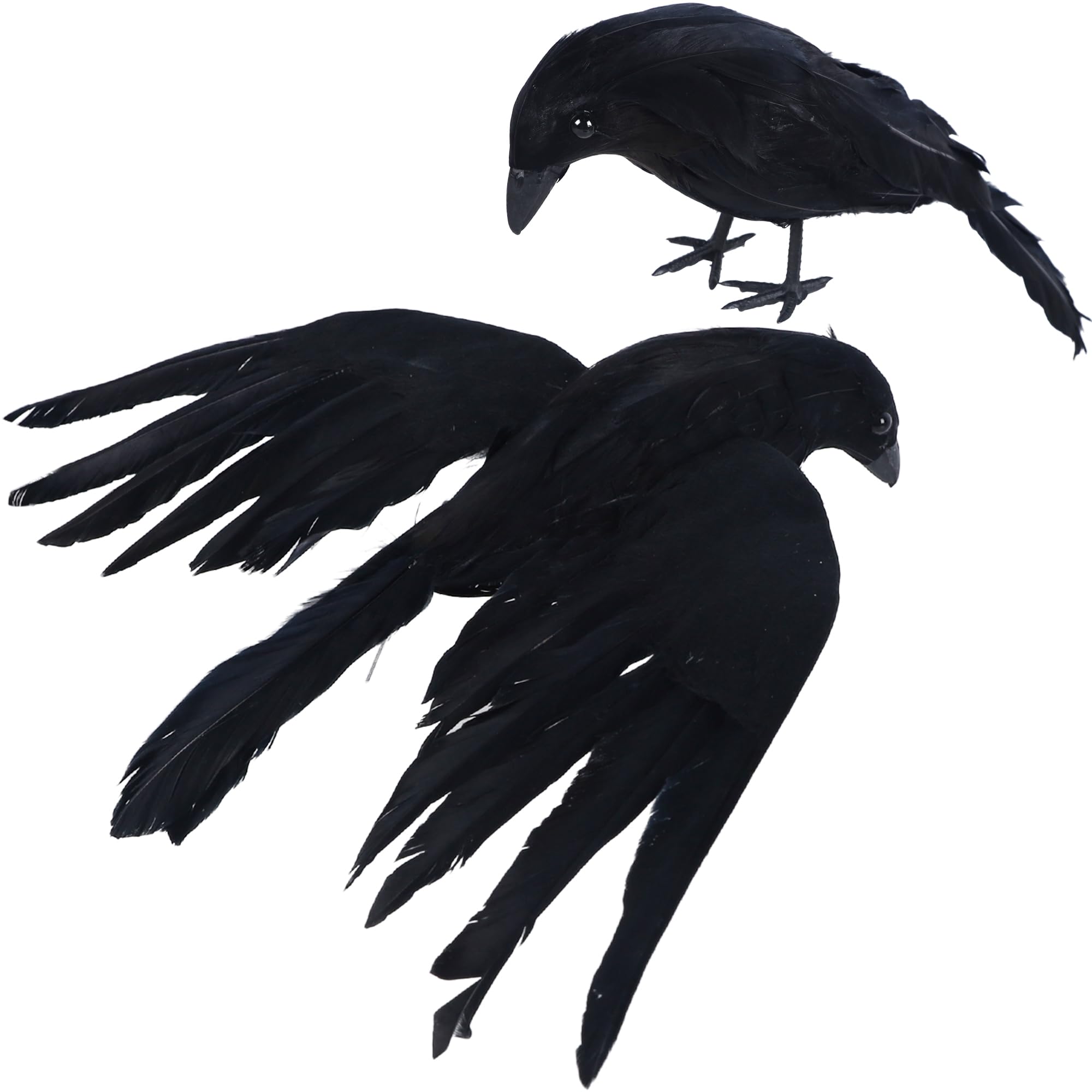 Photo 1 of YOFIT Halloween Crows Decorations (2 Pcs, 17 Inch & 10 Inch)