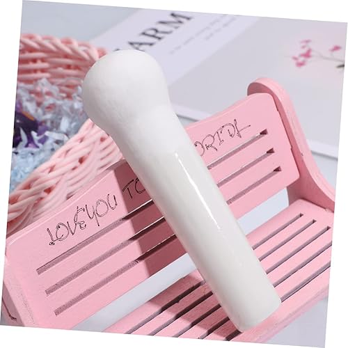 Miniatura 4 de Medicina Porcelana Maja Condimento Pestle Stick Cerámica Maja Tazón Palo Cerámica Chucrut Trituradora de Tamper Patata Smasher Manual Blender Blanco