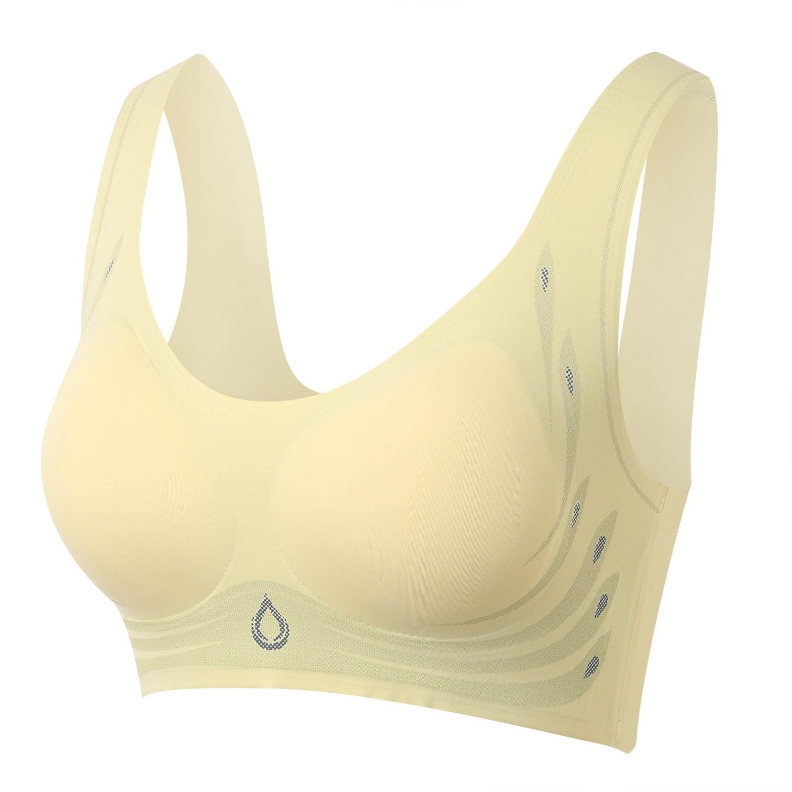 Biustonosze bez fiszbin Push Up UK Bez fiszbin Bez fiszbin Komfort Plus Size Push-Up Pełne pokrycie Wyściełane duże piersi Biustonosze na co dzień Wsparcie Lift Wygodny, bez fiszbin, prążkowany