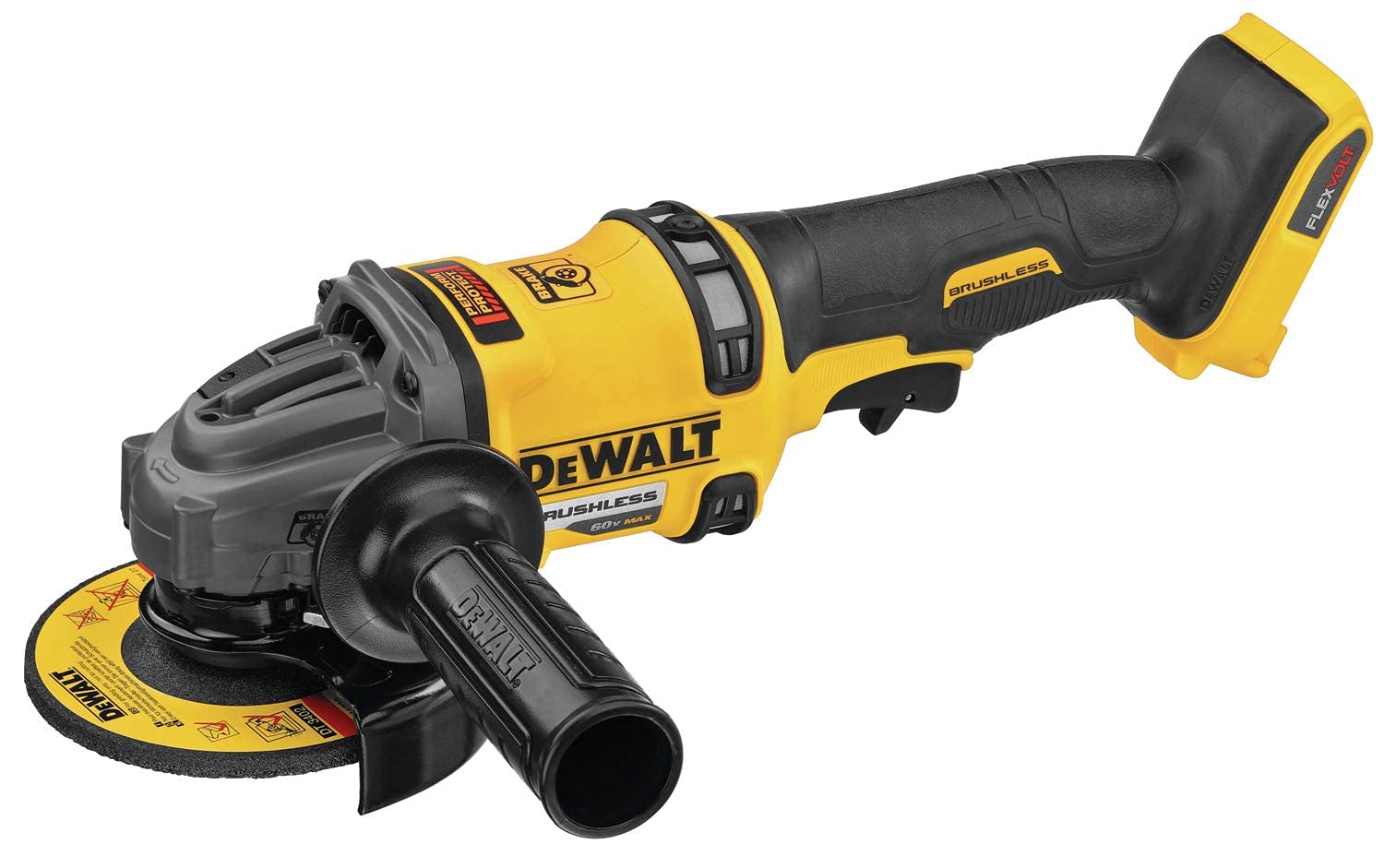Dewalt DCG418BR FLEXVOLT 60V MAX Brushless Lithium-Ion 4-1/2 in. - 6 in. Cordless Grinder with Kickback Brake (Tool Only) (Renewed)