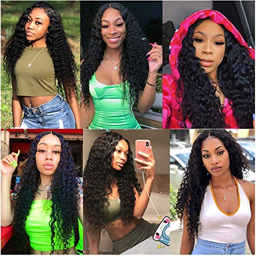 Brazilian Virgin Water Wave 4 Bundles 100% Unprocessed Human Hair Bundles Water Wavye Hair Extensions Double Strong Weft (16/18/20/22 Inch, Water Wave #TOP6