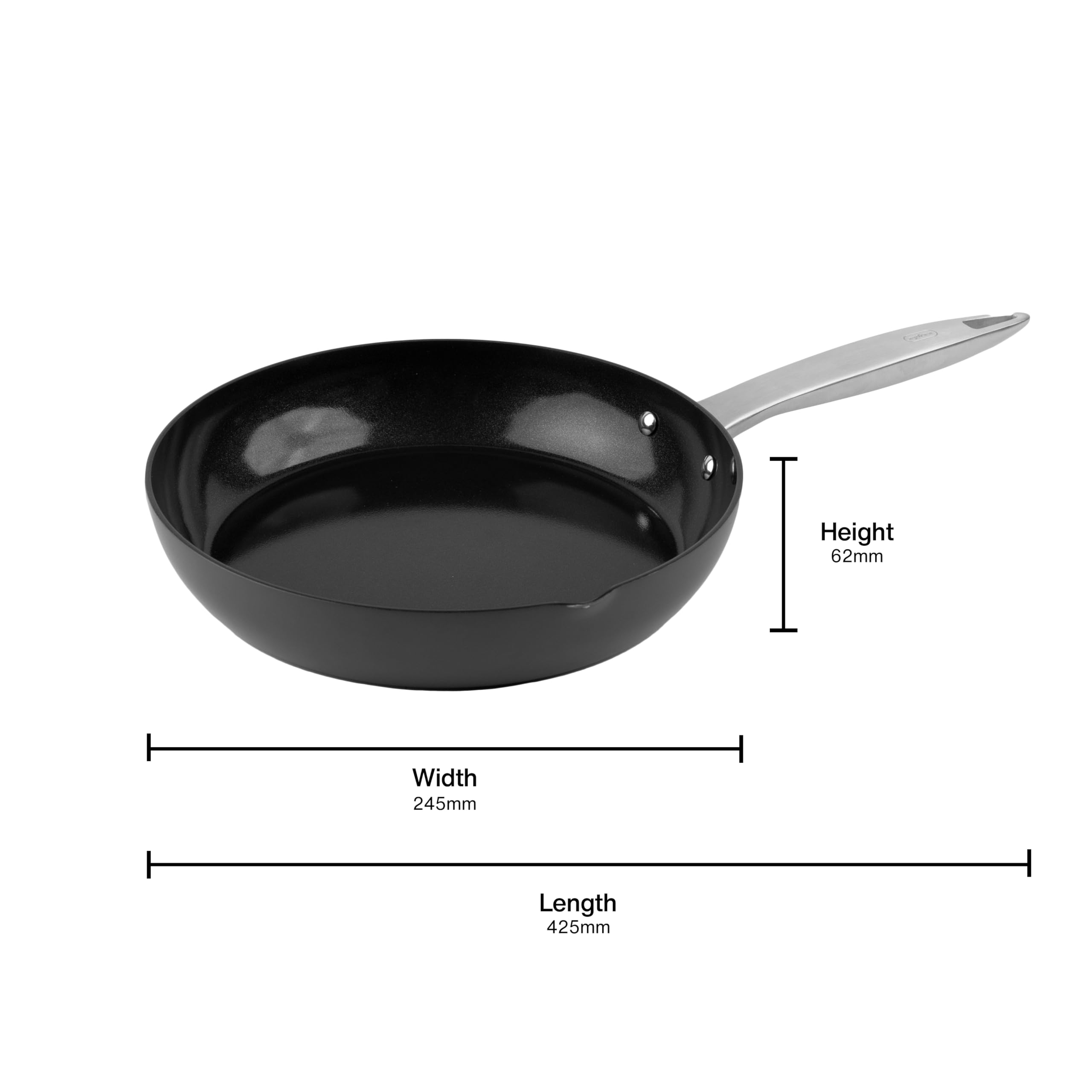 Zyliss Non-Stick Ultimate Pro Ceramic Frying Pan 24cm, PFAS Free, Made from Recycled Aluminium, Easy Clean - Image 3
