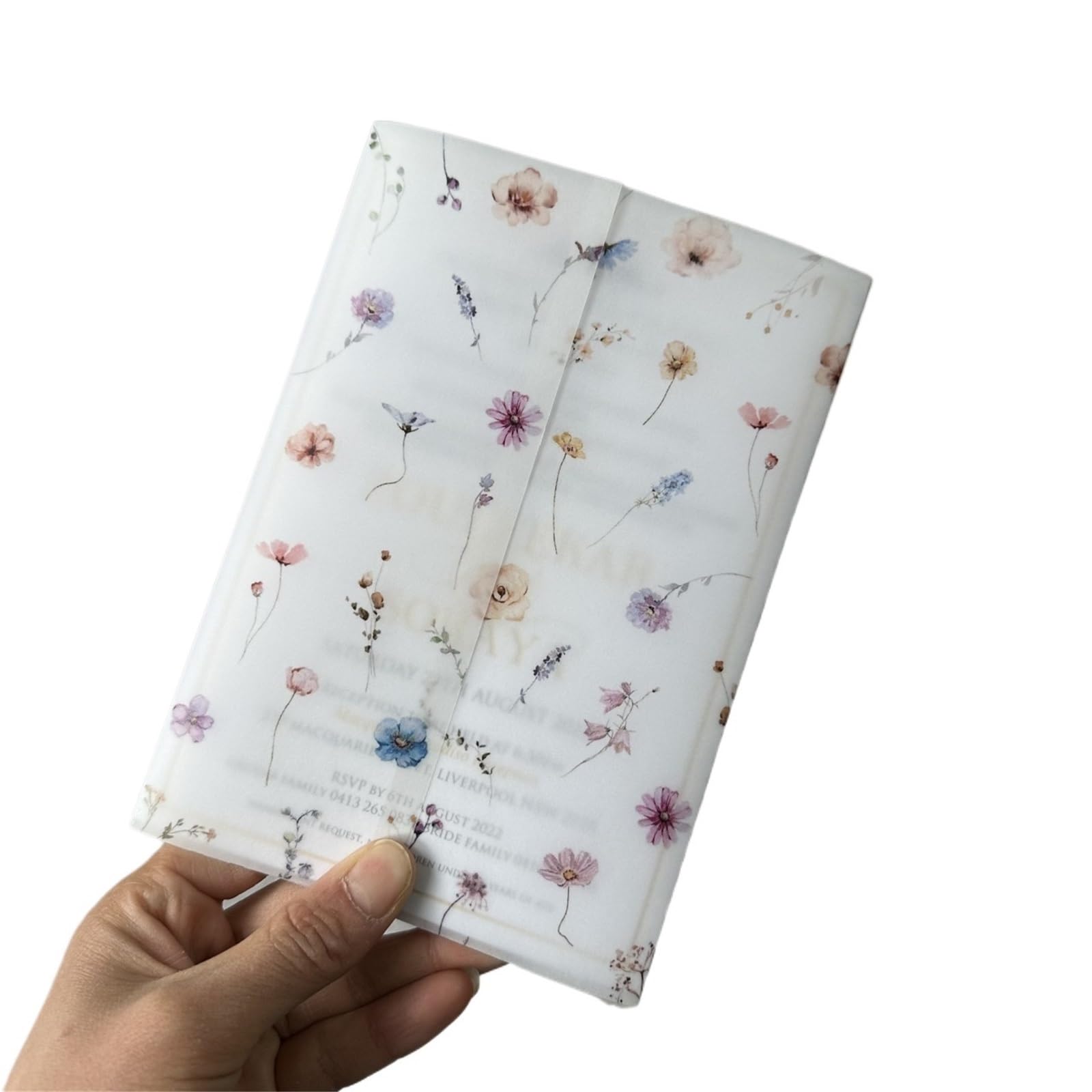 Invitaciones para bodas nocturnas con tarjetas de papel vitela de 150 g/m² de 5 x 7 pulgadas