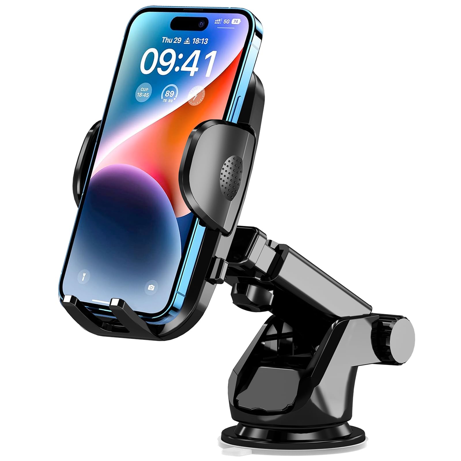 Car Phone Holder [2025 Updated Military-Grade Suction] Phone Mount for Car Windscreen Compatible with iphone 16 Pro Max and All Smartphones