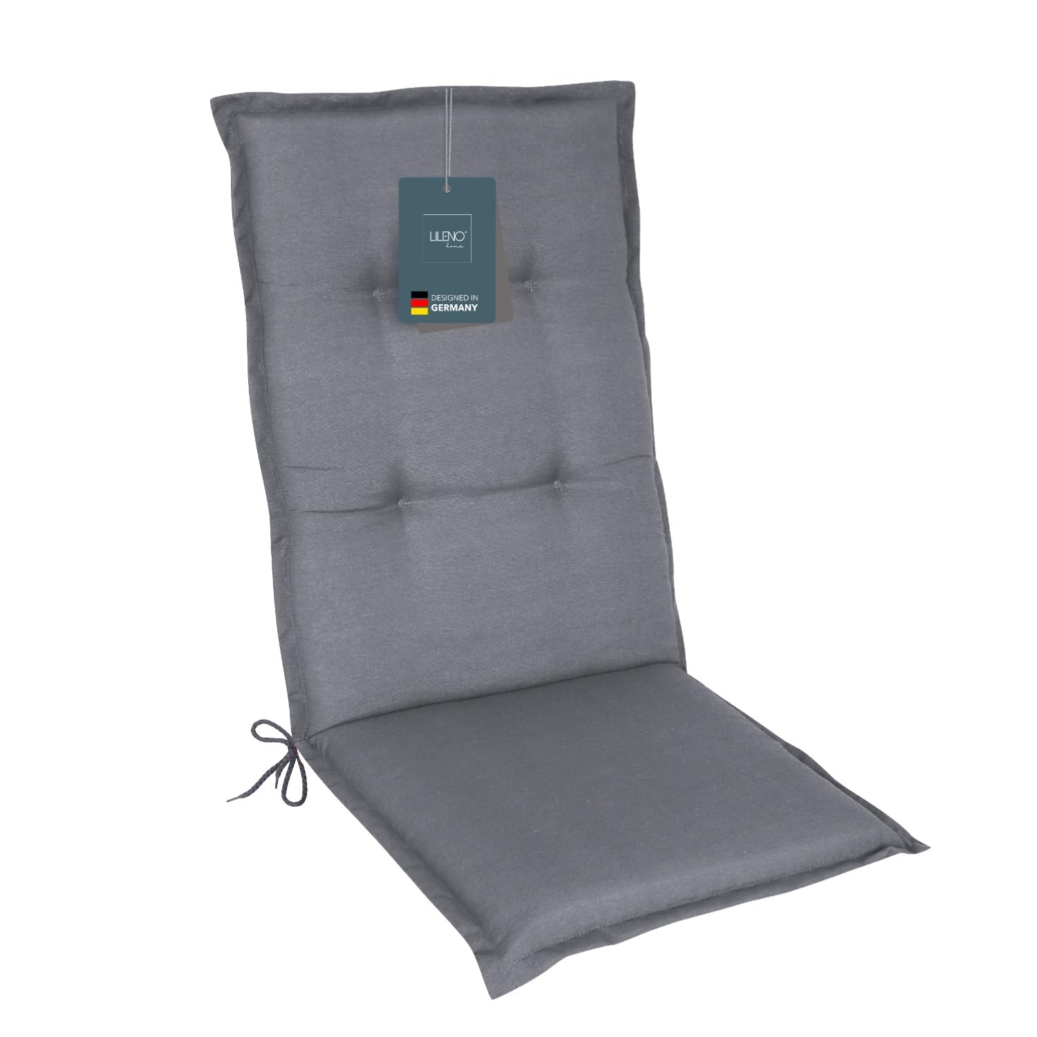 LILENO HOME Garden Chair Cushions as [Set of 1] HighBacked Chair in Block Stripes Green Comfortable Loungers as Seat Cushions for Garden Furniture Chair Cushion for Garden Chairs and Folding Chairs — image 1