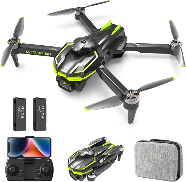 Imagen relacionada con Motor sin Escobilla Dron con Cámara 1080P para Adultos, 5GHz WiFi RC Quadcopter con Posicionamiento Optico Dron Plegable para Principiantes, Juguete para Niño y Hombre Regalos Cumpleaños