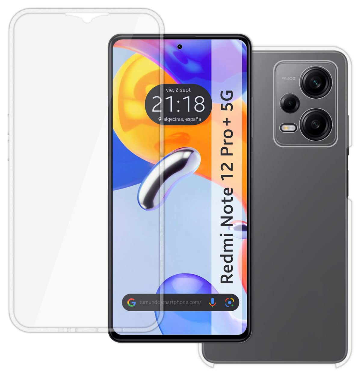 Funda Doble Transparente Pc + Tpu Full Body 360 Para Xiaomi Redmi Note 13 Pro 5g con Ofertas en