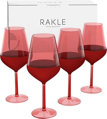 Miniatura 3 de RAKLE Juego de 4 copas de vino  Juego de 4 copas de vino tinto mate de lujo  Juego de copas de 16.5 onzas ideal para eventos especiales, fiestas
