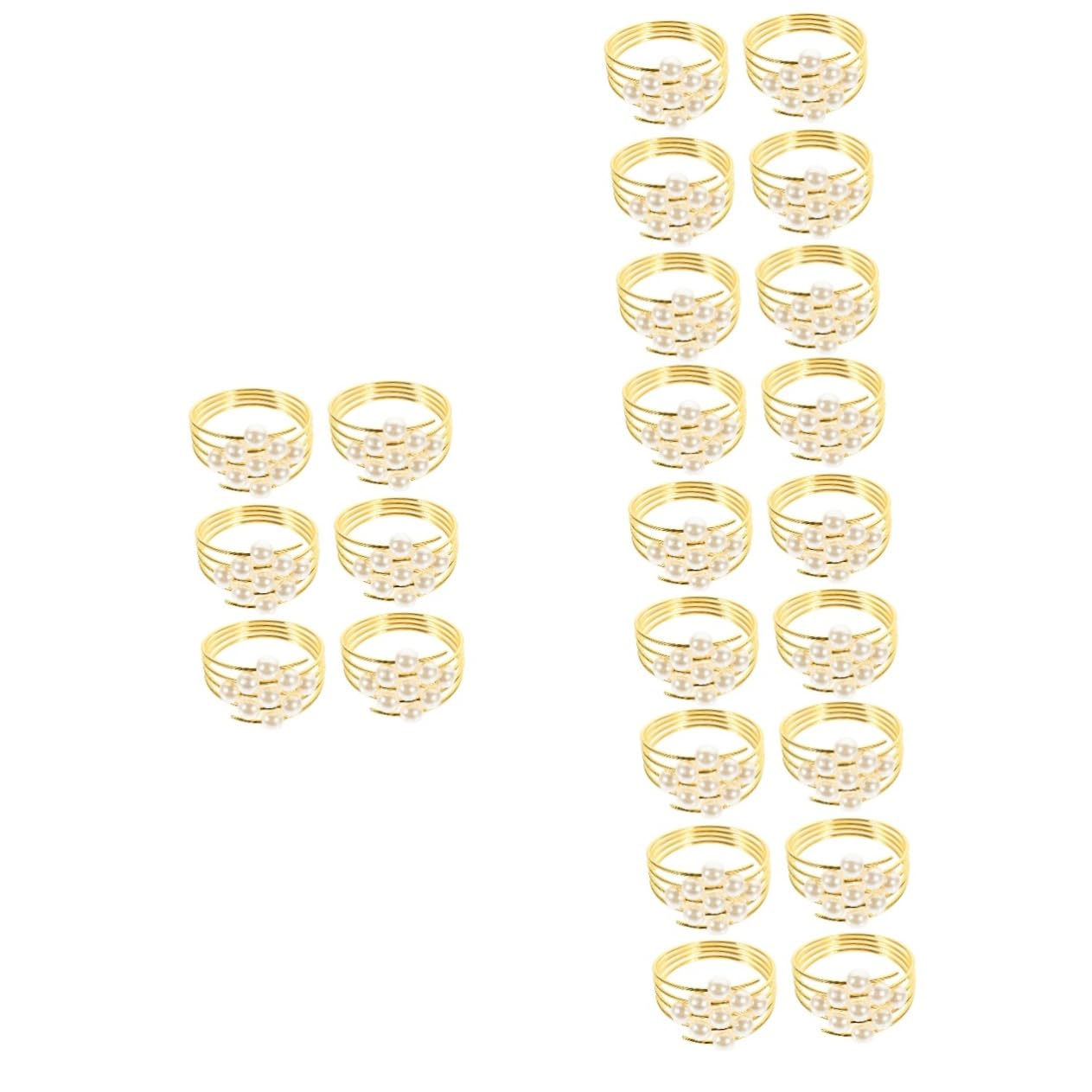 TOPBATHY 24piezas Anillas De Servilleta De Perlas Elegantes y para Decoración De Mesa Bodas Anillos De Servilleta para y