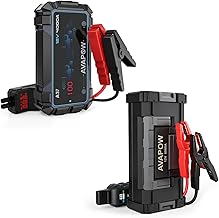AVAPOW 1 Pcs 4000A (Gas 10L, Diesel 10L) & 1 Pcs 6000A (Gas All, Diesel 12L) Battery Jumper Starter Portable
