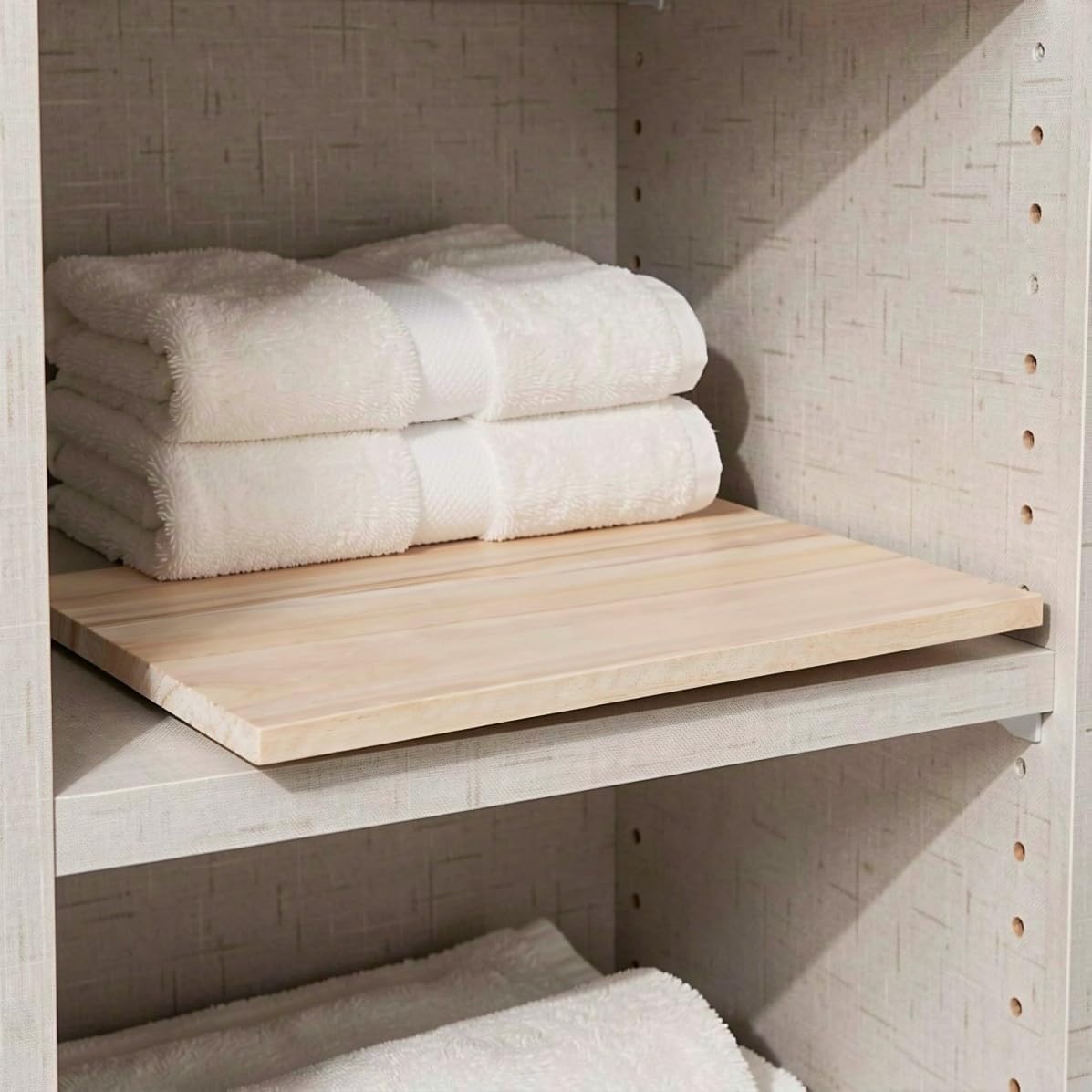 Toyvian Thick Solid Wood Shelf Divider Board 8x12 Inch for Cabinet