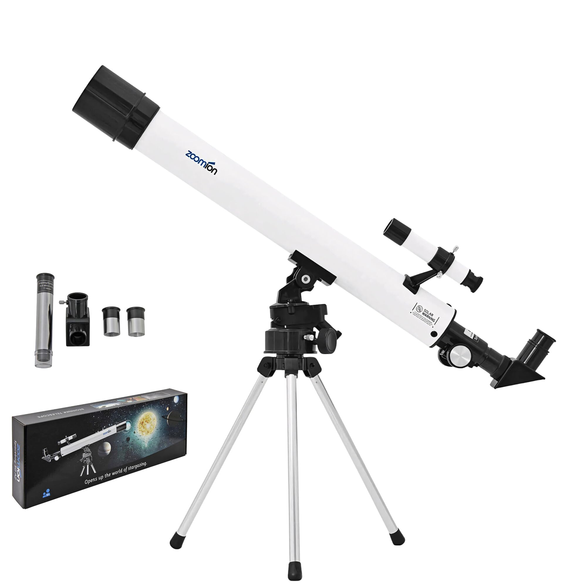 Teleskop Zoomion Spaceboy 500 AZ. Teleskop astronomiczny w zestawie ze statywem i akcesoriami. Dla dzieci i początkujących
