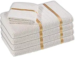 Kit 4 Toalhas de Banho Paris Zambler Grande Pérola Algodão Macio