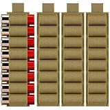 IronSeals 4 Pack Tactical Outdoor 8 Round Shotgun Shell Holder Ammunition Pistol Bullet Reload Holder with Adhesive Backing Sticker