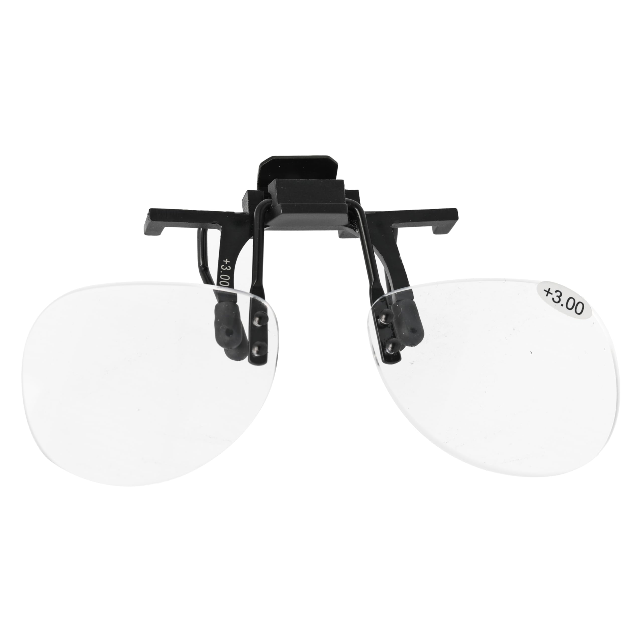 The Beadsmith Clip-On Magnifying Glasses – Flip-Up Lenses for Eyeglasses, +3.00 Strength, 3.75” Wide