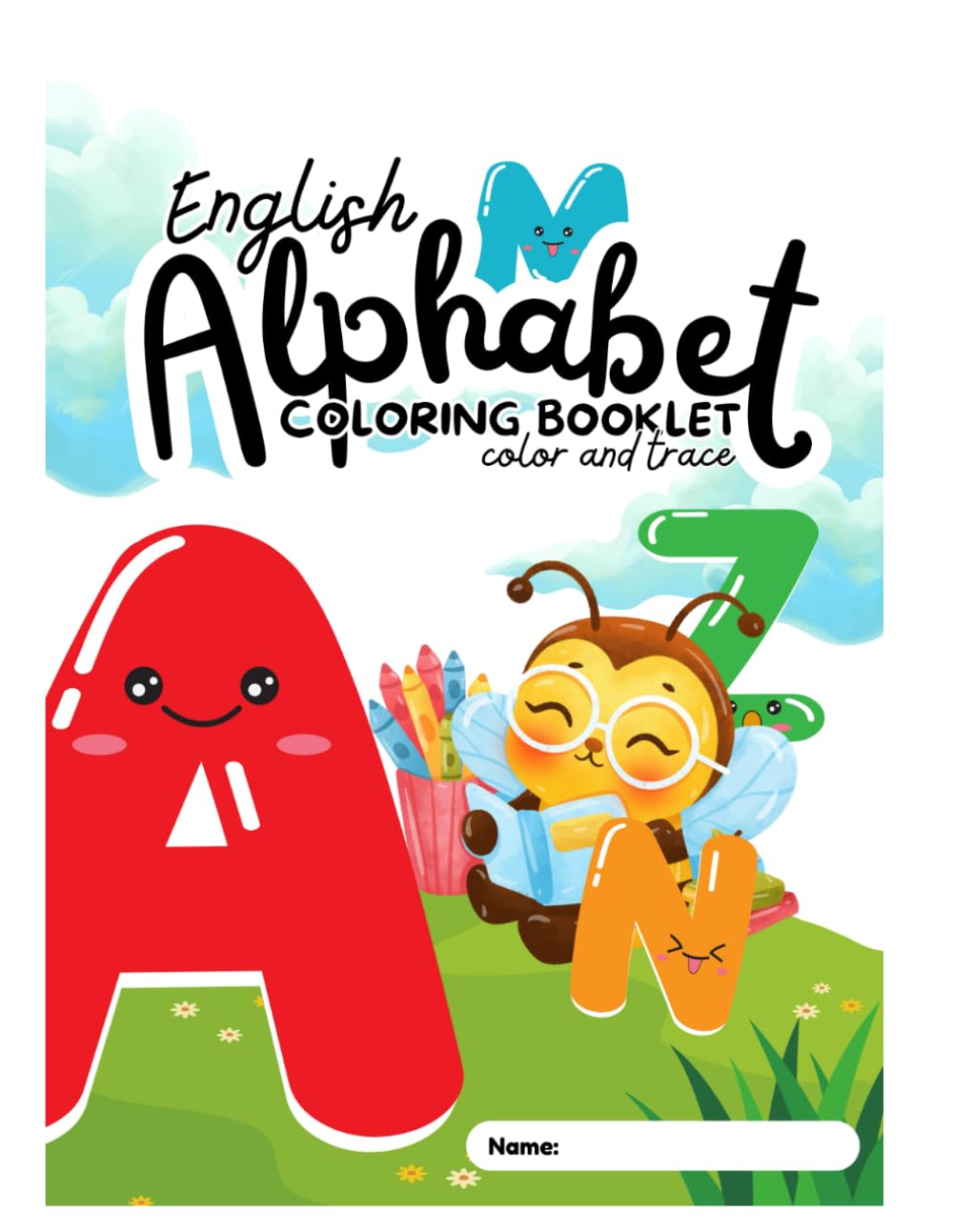 Kids Coloring Book: English Alphabet Coloring Booklet