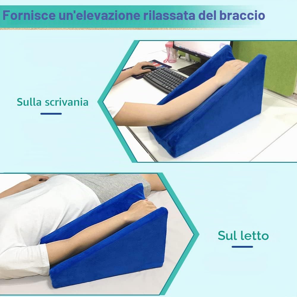 Cuscino per sollevamento braccia, cuneo elevatore per braccia, cuscino per braccia, cuscino per braccia, per dormire sedia a rotelle, cuscino per gomito chirurgia, recupero per terapia del braccio