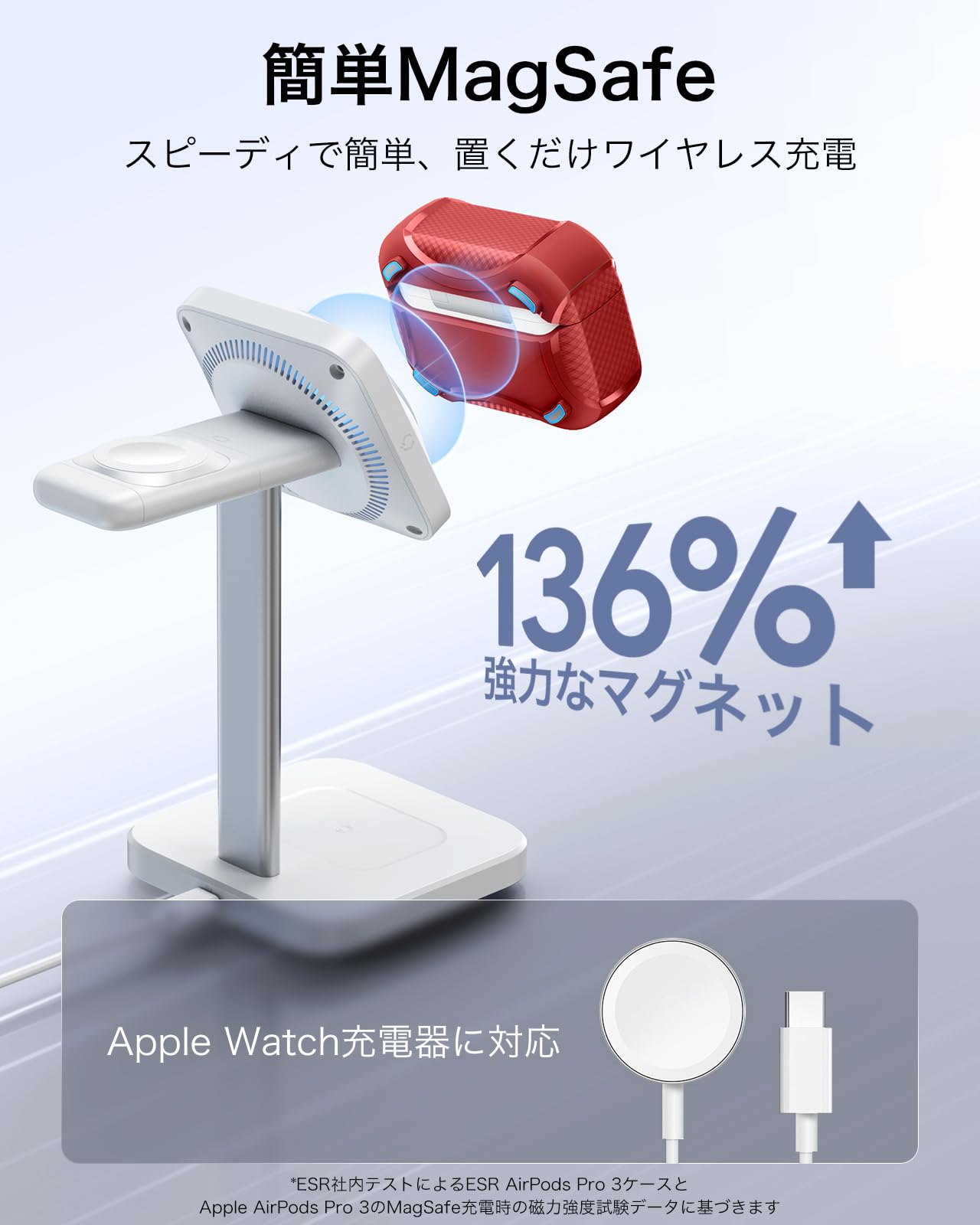 Amazon | ESR AirPods Pro 3 ケース（2025年モデル）MagSafe対応 USB-C