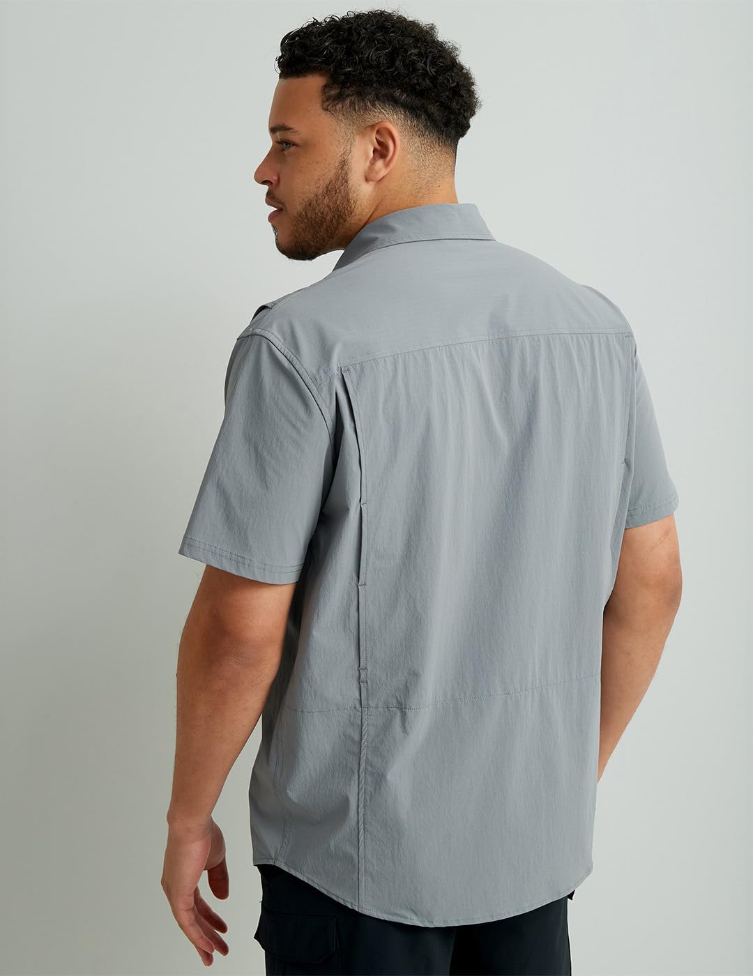 HUK Mens Back Draft Solid Short Sleeve Button Down Shirt, Vented Fishing Shirt for Men - Image 5