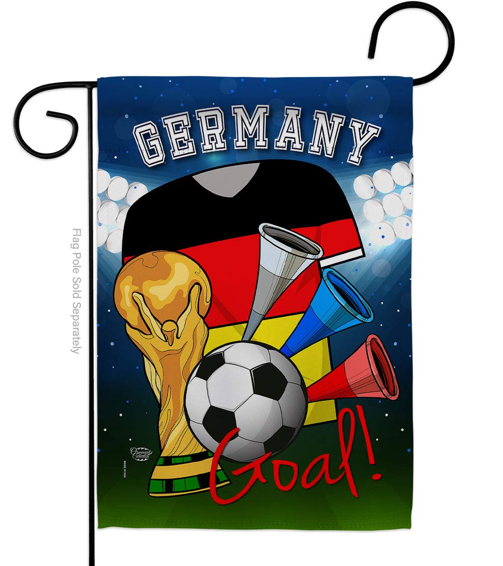 World Cup Germany Garden Flag FIFA Team Qatar Home Decor Banner Wall Art Patio Lawn Front Porch Room Trophy Soccer Decorations Small Outdoor Small Tapestry Yard Signs Indoor Football Gifts Made In USA