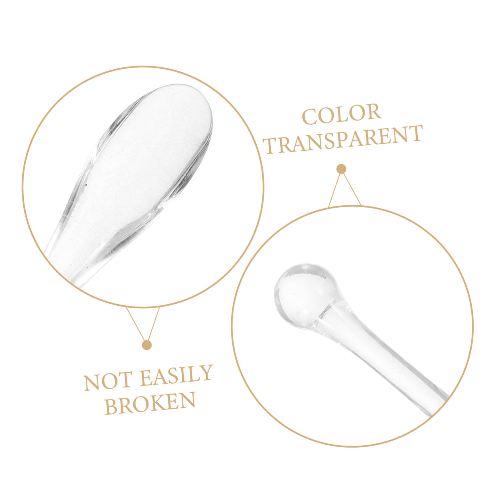 Healeved 100piezas Espátulas Cosméticas Transparentes Para Maquillaje Aplicador De Crema Facial y Lociones Herramienta De Control Para Mujeres Reutilizables y Prácticas Compacto