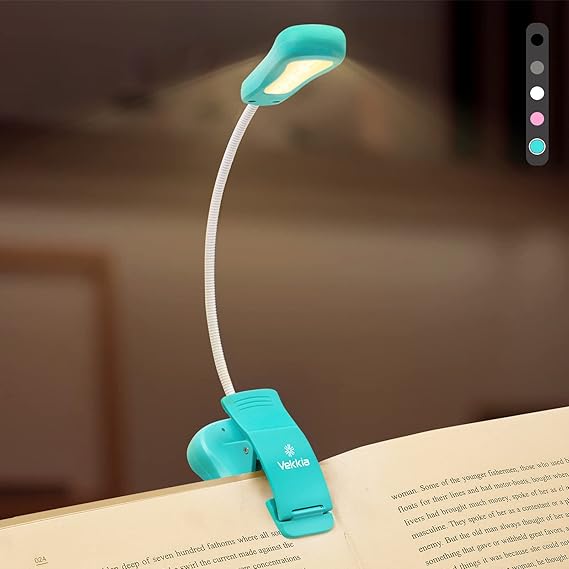 Vekkia/LuminoLite Rechargeable Book Light, 3 Colortemperature × 3