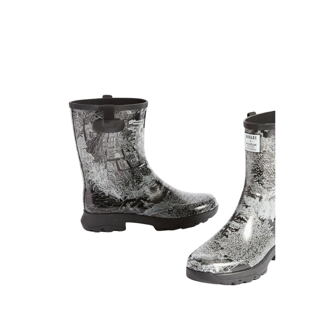 Aigle Women's Blanc Rain Boots Alya Print