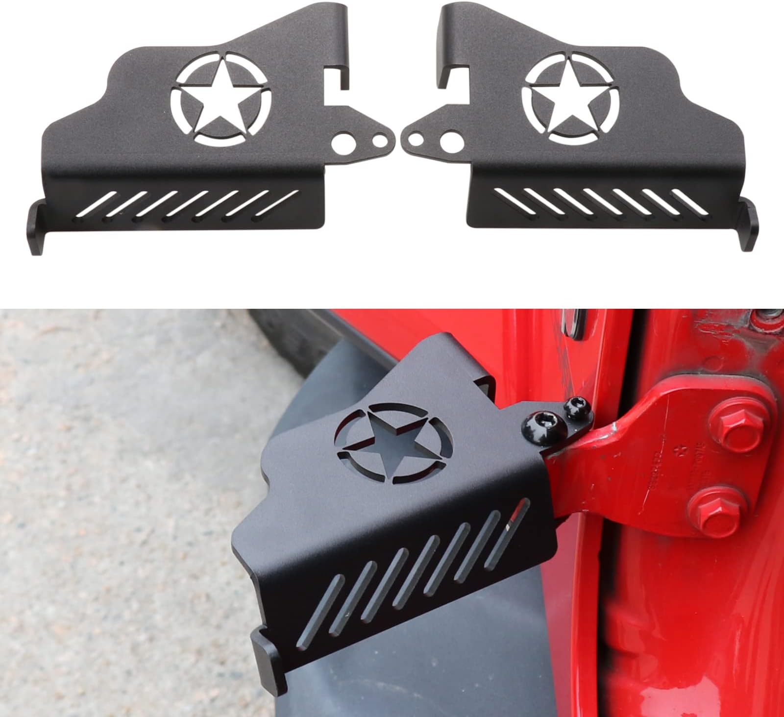 QMPARTS Upgraded 120° Foot Pegs For Jeep Wrangler JK JL & Gladiator JT - American Flag Rest Pedals