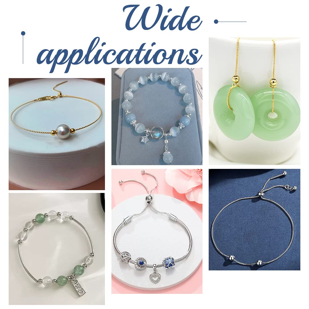 UNICRAFTALE 40 Pièces Perles Acier Inoxydable 6mm Coulissantes Rondelle Arrêt Stoppeur de Positionnement avec Caoutchouc à L'Intérieur pour Bracelet de Bijoux