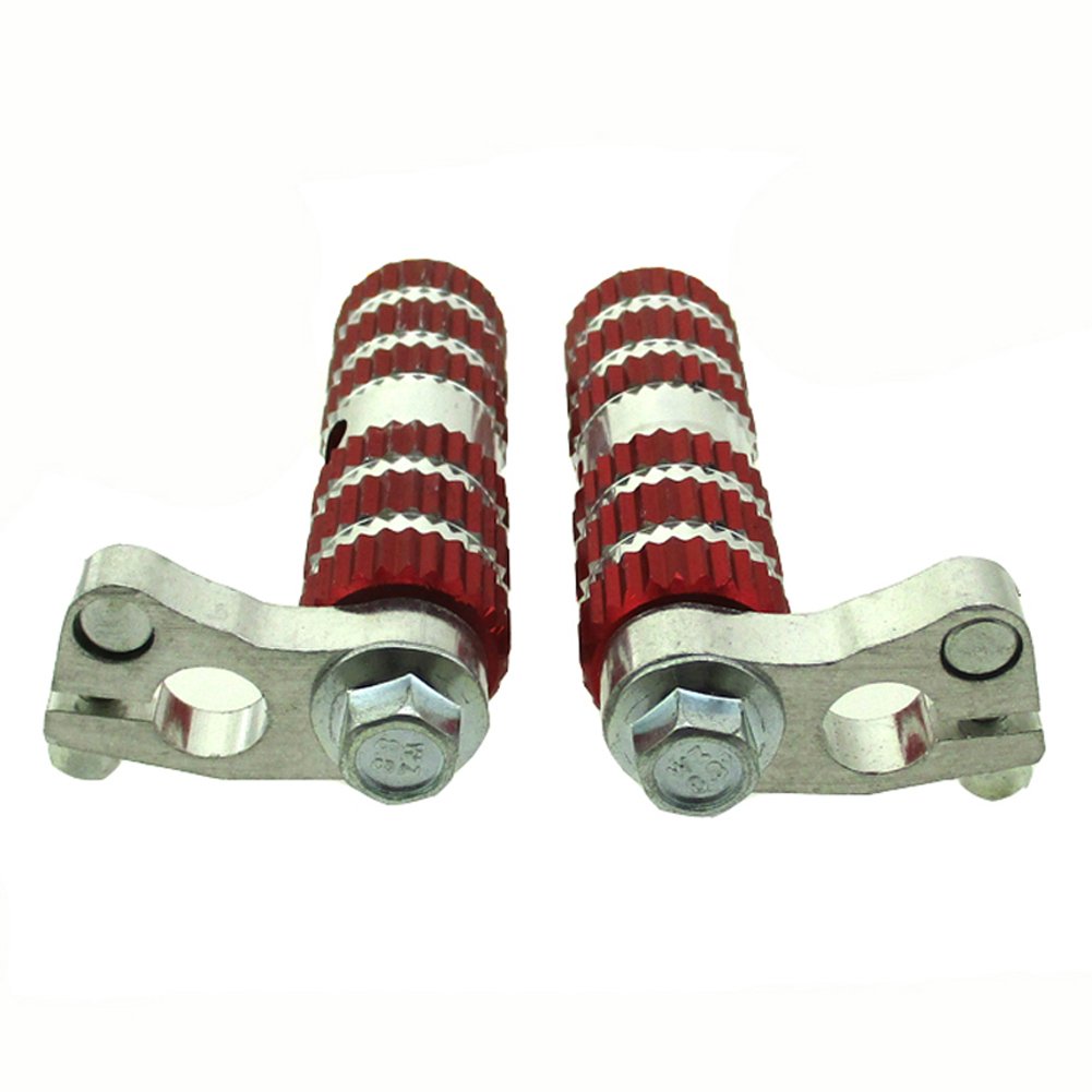 Pedane Poggiapiedi Moto Stoneder - In Alluminio Rosso Per Minimoto Cinesi 47-49cc - Foto 5