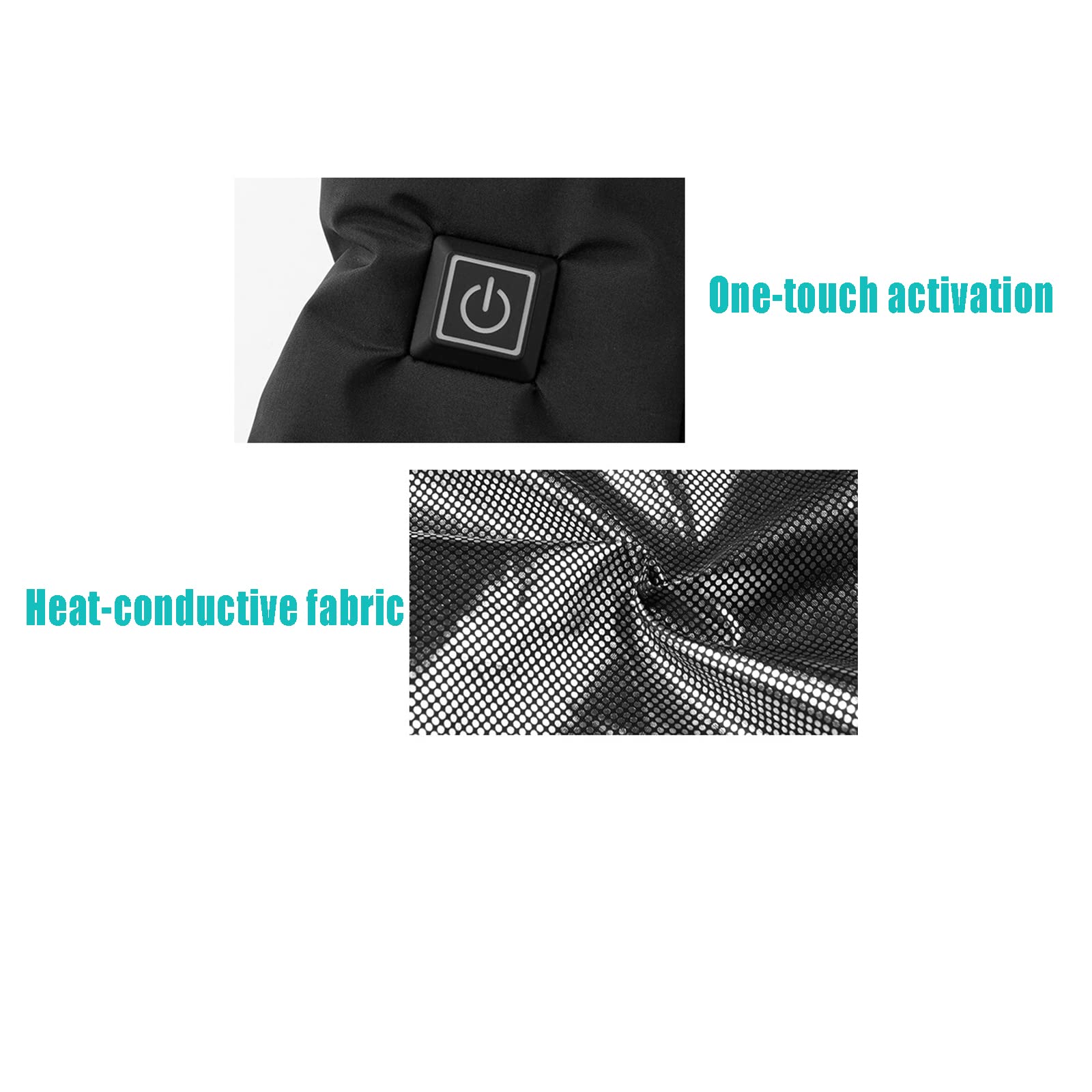 Gilet riscaldato per Uomo, Abbigliamento Termico Caldo, Impermeabile, Resistente al Freddo, Uso Quotidiano con Batteria USB in Inverno