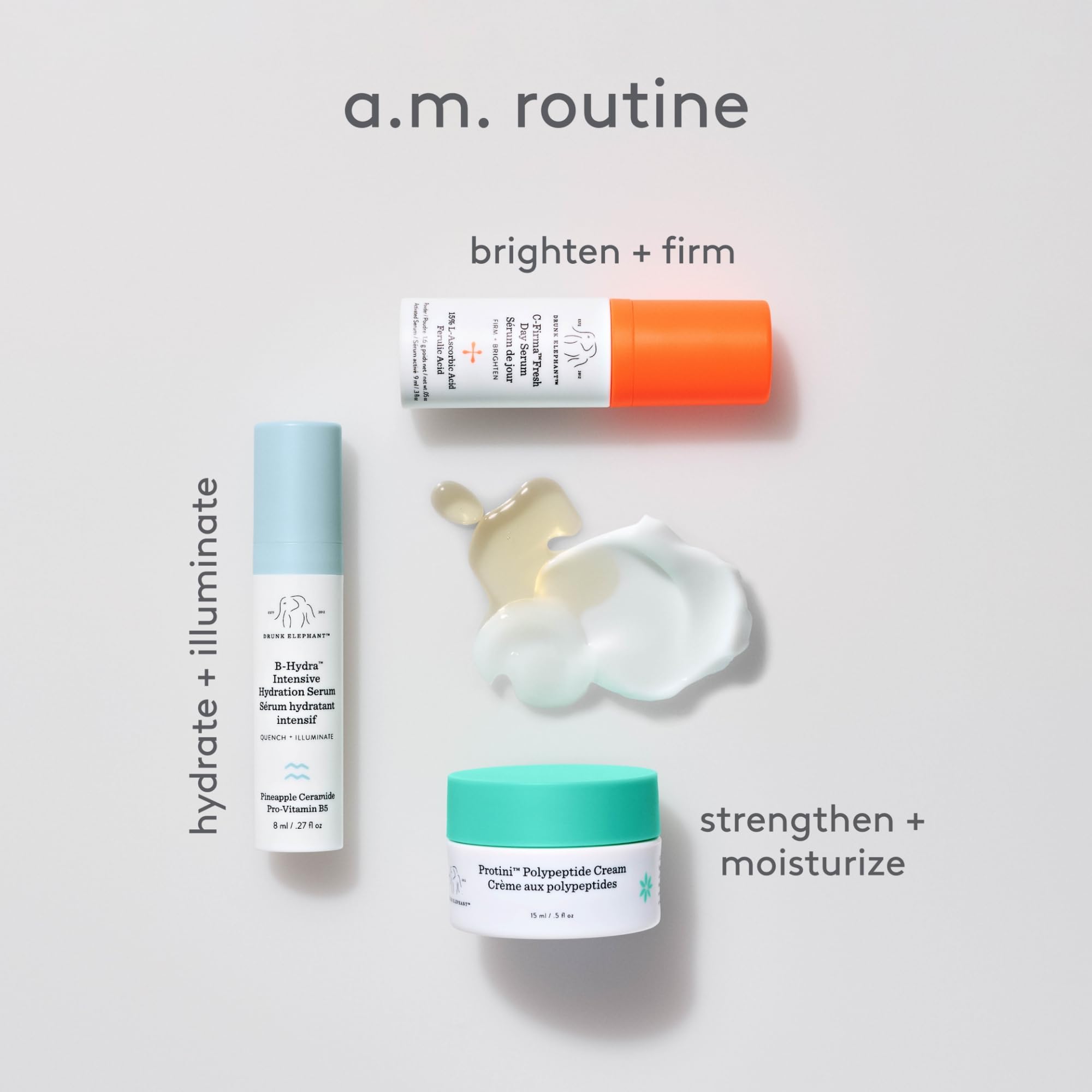 Drunk Elephant The Littles Kit - 5 Travel-Friendly A.M. and P.M. Essentials - Clean Clinical Skincare - Cruelty-Free - Dermatologist-Tested - Free of Essential Oils, Silicones, and Fragrance