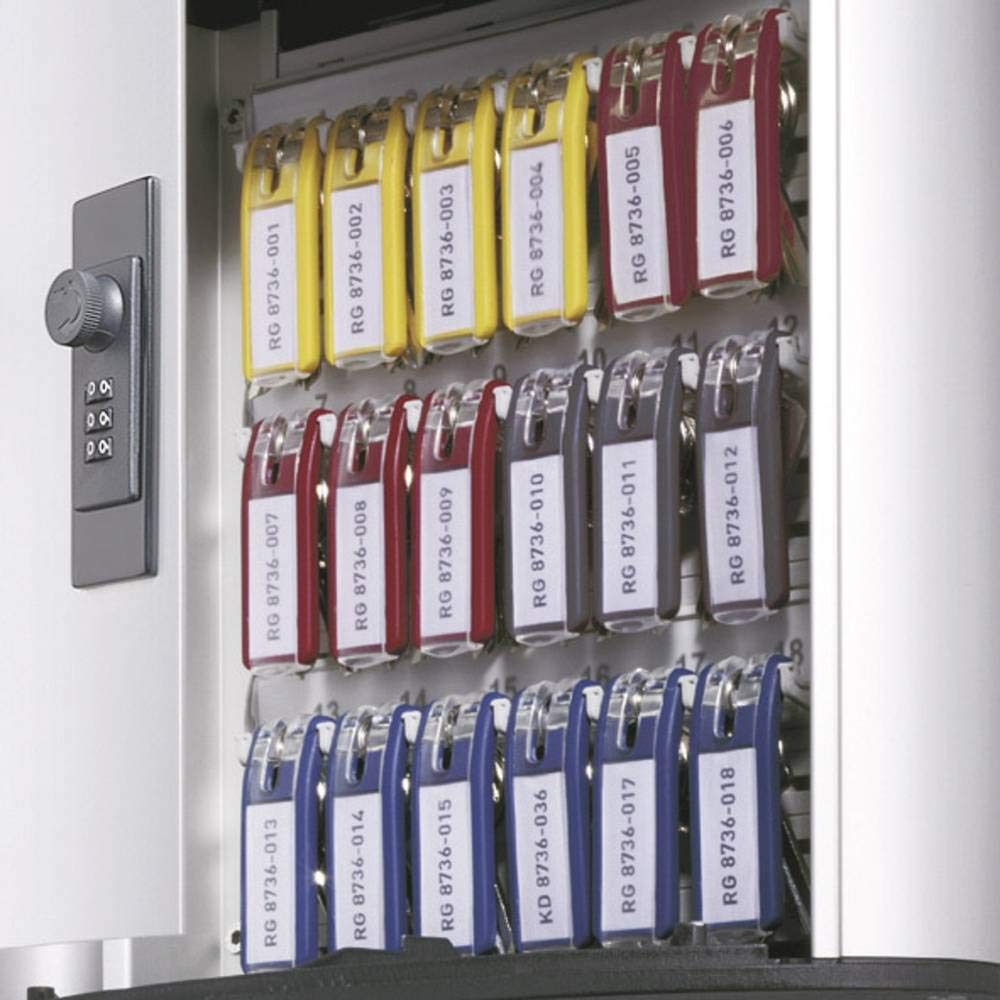 Durable Key Box Armoire à clés 36 Code (Argent Aluminium Combinaison 302 x 208 x 118 mm)