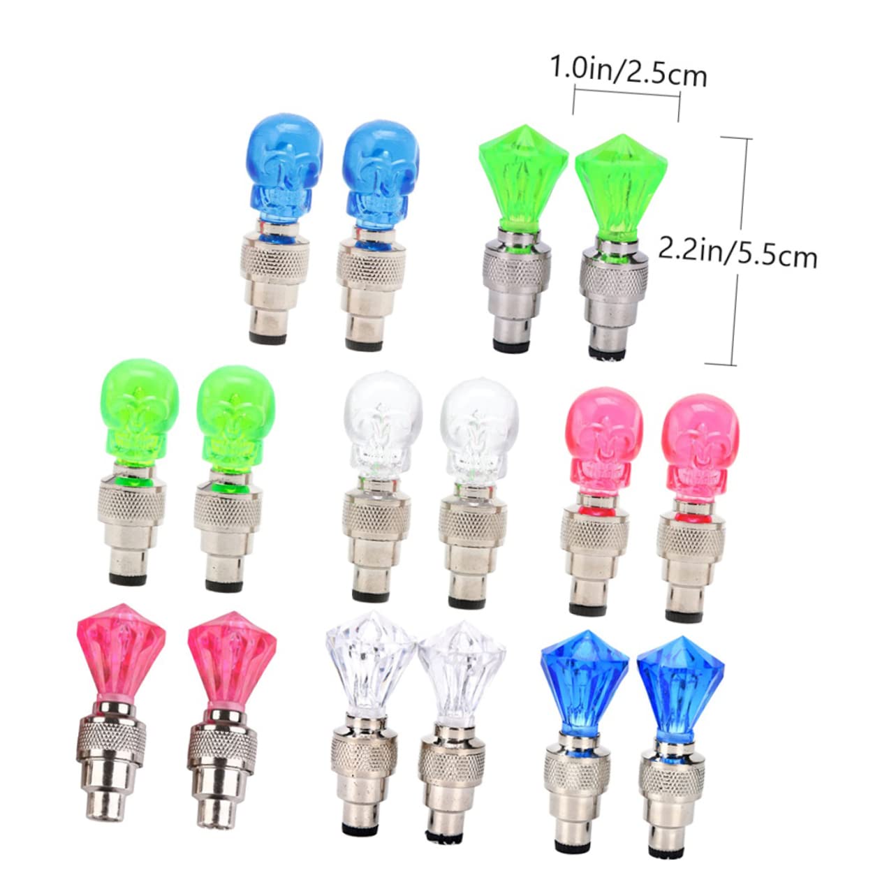 BCOATH 16Pcs Cap LED Wheel Light Tire Light for Road Bike Flashing Bicycle Wheel Decoration for Safe Night Riding