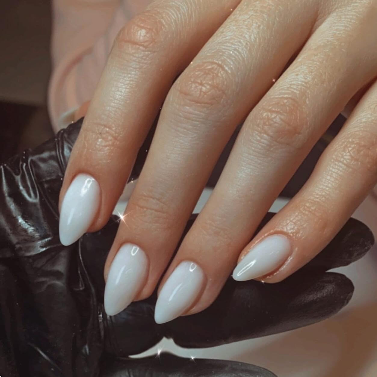 KQueenest 30 Pcs White Press on Nails Short Almond, Short False Nails Almond - Image 3