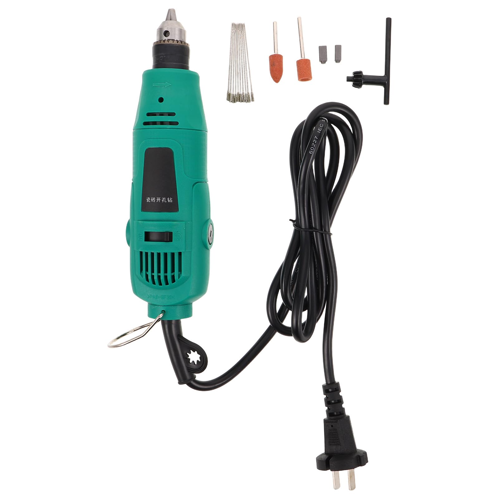 Kit de taladro eléctrico: taladro eléctrico con brocas y cable. Herramienta práctica de perforación de para proyectos de electrónica doméstica.